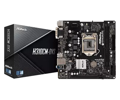 Asrock Intel H310CM-DVS LGA 1151 Socket H4 Micro ATX DDR4-SDRAM Motherboard • $70.98