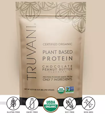 Truvani Organic Indulge In Chocolate And Peanut Butter Without The Nasty Ingredi • $25.25