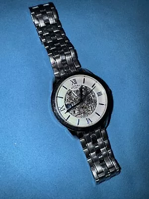 Rotary Gents Stainless Steel Strap Automatic Skeleton Watch Gents GB03095/53 • £60