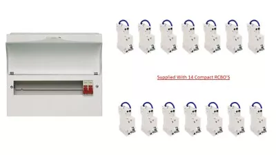 £359.99 • Buy Wylex NM1406L 14 Way Metal Consumer Unit Amendment 3 C/w 100a Switch + 14 RCBO
