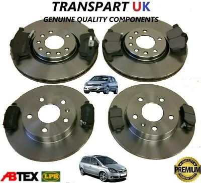 *vauxhall Astra H Zafira B Front And Rear Brake Discs And Pads Set Premium • £104.99