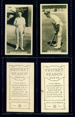 £1.35 • Buy 2 X CRICKET SEASON 1928-29 – ‘GREGORY & SCAIFE’ – WILLS – 1929