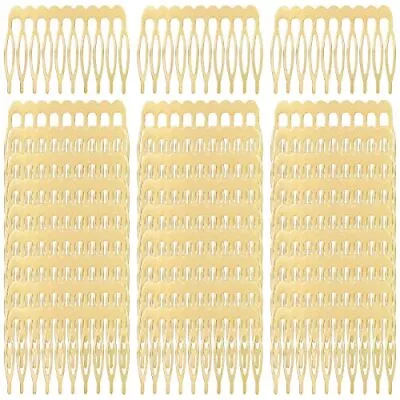  30pcs Small Plain Blank DIY Craft Gold Metal Hair Side Combs Gold-30 Pack • £15.37