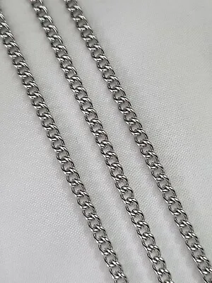 £3.20 • Buy 304 Stainless Steel Curb Chain, 3mm Wide, By Metre (PHCC 34)