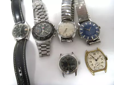 Vintage Men's  Watch Lot Tag Heuer Bulova Rado 6pc Working And Repair • $153.50