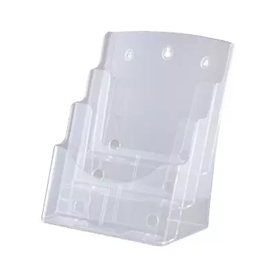 Acrylic Brochure Holder Desk Or Wall Mount Clear Flyer Holder Rack Display Stand • £9.36