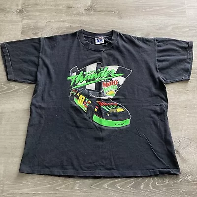 Vintage 90s Days Of Thunder Nascar T Shirt Mens XL Mello Yello Single Stitch USA • $39.95