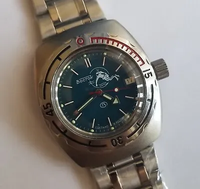 Automatic Watch. Vostok Amphibian. Scuba Dude. 090059.  20 ATM. • $120
