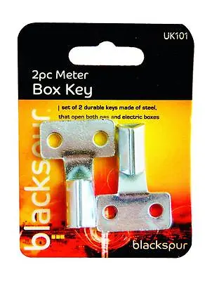 £2.99 • Buy 2 X Gas Electric Home Office Utility Meter Box Steel Triangle Key Ring Tool