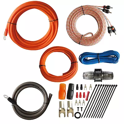ROCKDIRECT True 4 Gauge Car Audio Cable Amp Wiring Kit - 2 Channel CCA Power Ca • $30.82