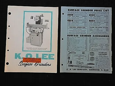 1967 K. O. Lee Precision Surface Grinder Sales Catalog Brochure Minneapolis Mn • $24.95