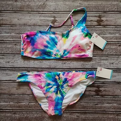 NWT Swimsuit Bikini 2ps Set One Shoulder Size Large • $20.80