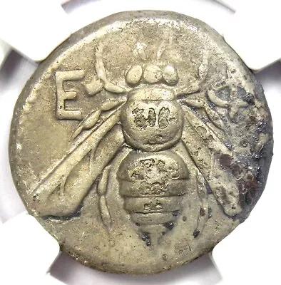 Ionia Ephesus Silver AR Tetradrachm Bee Stag Coin 300 BC - Certified NGC VF • $1201.75