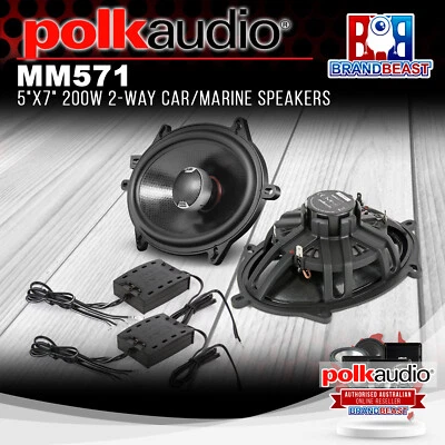 $269 • Buy Polk Audio MM571 5 X7  200W 2-Way Car/Marine Speakers