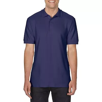 Mens Polo Shirt Short Sleeve Plain Casual Work Wear Uniform Pique Golf Tee Tops • £6.95