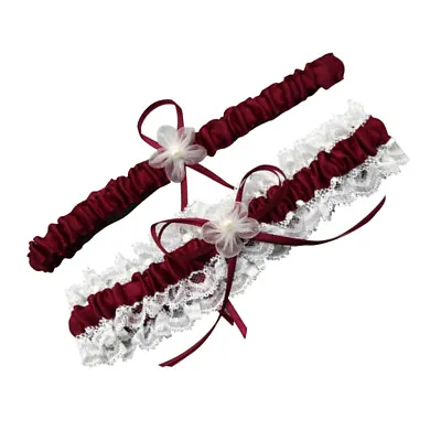 £4.95 • Buy  Sock Wedding Bridal Accessories Bridesmaid Lace Ribbon Garters