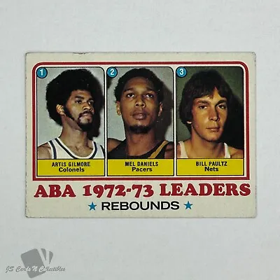 1973 Topps League Leaders Artis Gilmore Mel Daniels Billy Paultz Bill #238 HOF • $1.99