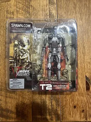 T-800 Terminator 2 Endoskeleton Action Figure 2002 McFarlane Toys Movie Maniacs • $50