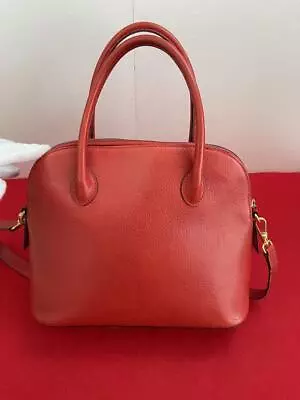 Vintage Old Celine Leather Tote Bag Shoulder Bag 2way Red For Present From JAPAN • $265