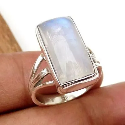 Moonstone Gemstone 925 Sterling Silver Ring Mother's Day Jewelry MP-1239 • $14.32