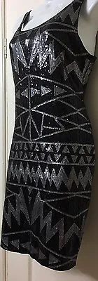 Bnwt Sequinned Gatsby Vintage Sequin Charleston Flapper Art Deco Dress Size S/m • £20