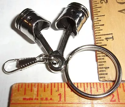 Crossed Pistons Keyring/zipper Pull Vintage Collectible Hotrod/motorcycle Fob • $9.95