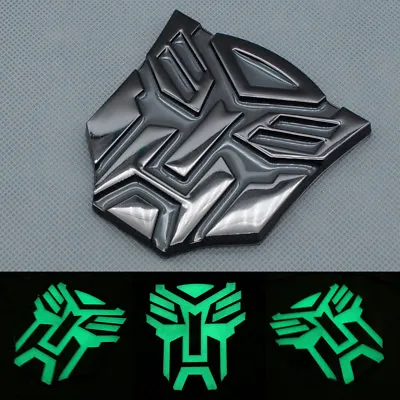 Black Metal Self-luminous Transformers Autobot Badge Rear Tailgate Trunk Emblem • $16.99