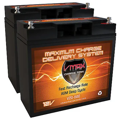 2 RASCAL 110 120  Wheelchair AGM Battery VMAX600 • $139.94