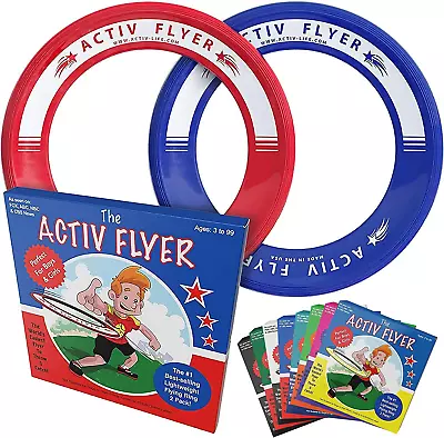 Activ Life The Active Flyer Flying Disc:Aerodynamic Frisbee Rings2PackBlue/Red • £14.37