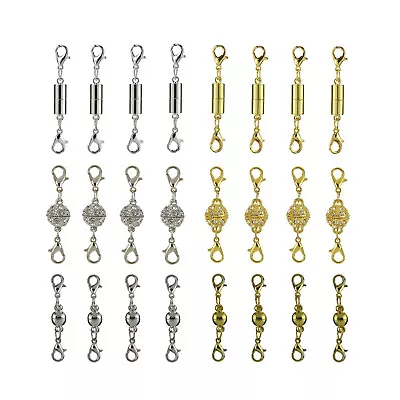 Strong Magnetic Lobster Clasps Assortment Jewelry Necklace Converter Extender • $13.96