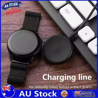 AU 1m Charging Cable For Samsung Galaxy Watch3 Active 2 GearS3 S4 R500 Charger D • $10.56