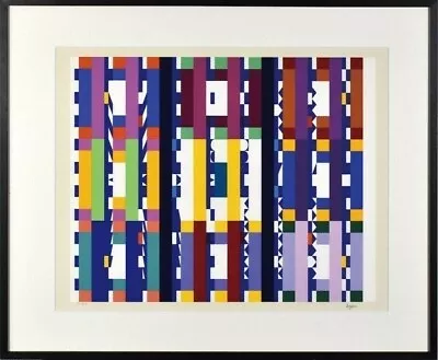 Yaacov Agam - Original Silkscreen Limited Edition 27 SIGNED NUMBERED FRAMED • $1500