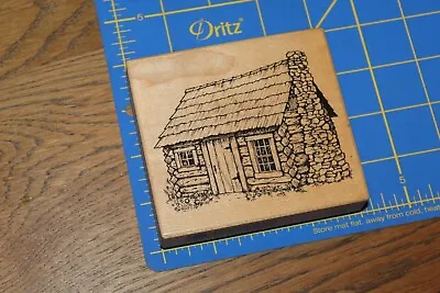 JUMBO Wooden CABIN Cottage Rubber Stamp Wood Mounted Paper Craft {Card Making} • $14.99