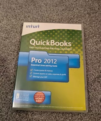 INTUIT QUICKBOOKS PRO 2012 FOR WINDOWS CD AND MANUAL (Licence Used) • £139