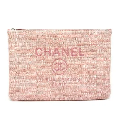 CHANEL Deauville Hand Bag Tweed Rose Pink Used 231110T • $1181.69