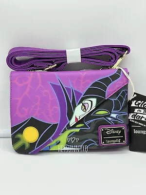 Loungefly Sleeping Beauty Maleficent Dragon GITD Split Crossbody Bag • $115