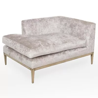 Marge Carson Libra Chaise Lounge Chair Sofa Fainting Couch Crushed Velvet Lux • $1400