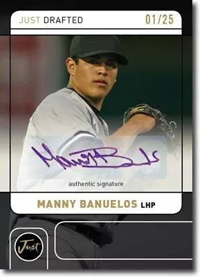 MANNY BANUELOS 2011 Just DRAFTED Rookie Autograph BLACK Auto RC #/25 • $22.74