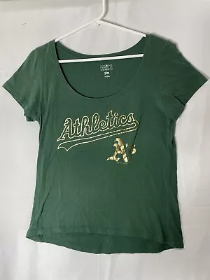 Oakland A's Shirt Womens Large Green Athletics Baseball MLB Ladies • $3.15