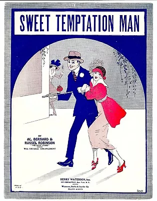 J. RUSSEL ROBINSON Antique Sheet Music SWEET TEMPTATION MAN 1924 Barbelle Cover • $9.99