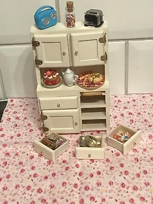 £8.99 • Buy Dolls House Kitchen Dresser Filled With Accessories