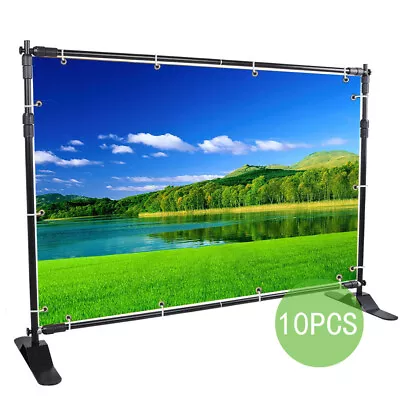 VEVOR 10pc 8 X10  Step Repeat Backdrop Telescopic Banner Stand Adjustable • $459.99