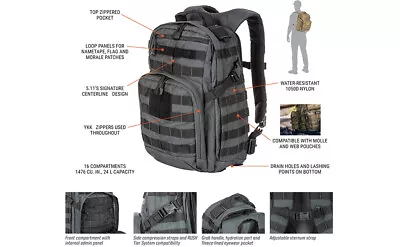 5.11  Rush 12 Backpack Bag In Double Tap Color • $99.99