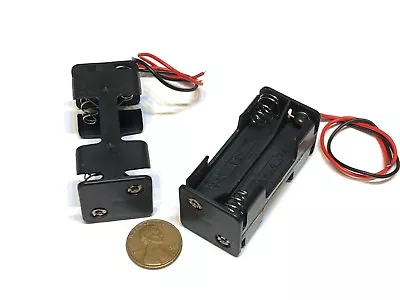 2 Pieces Aaa Battery Holder Double Layers Back To Back 4 Four Wire Leads 6v C16 • $9.70