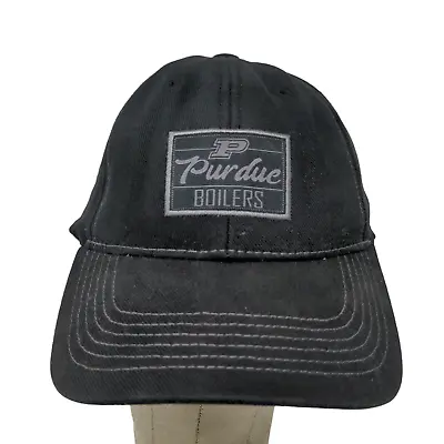 Purdue Boilermakers Men's Slideback Hat Black Adjustable Embroidered Patch Logo • $20