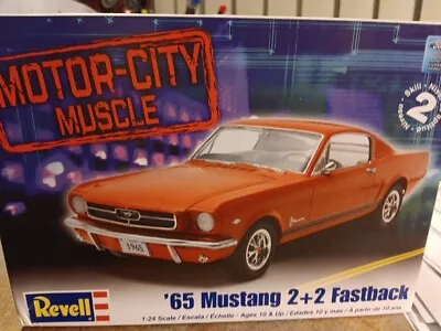 Revell Motor-City 1965 Ford Mustang 2+2 Fastback Muscle Car Model Kit 1/24 NIOB • $35