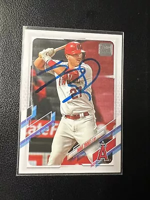 2021 Topps MIke Trout Auto Signed Card #27 LA Angels MVP Future HOFer 🔥 • $69.99