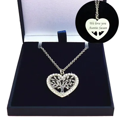 Tree Of Life Necklace With Engraving Personalised Gift For A Woman Engraved • $53.20