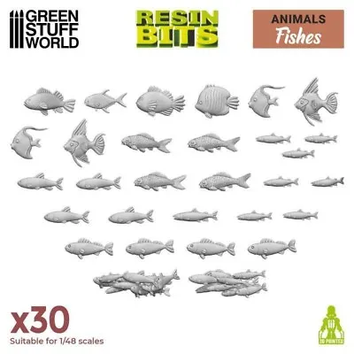 Resin Fish Collection - Basing Scatter Scenery For Miniature Bases 40K • $5.40