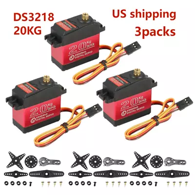 3pcs Waterproof DS3218 20KG 60g Digital Servo Metal Gear Torque For RC Car Robot • $36.98